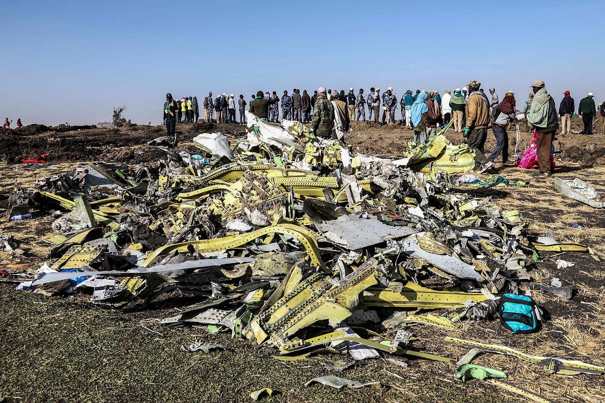 11. März 2019: Das Wrack einer Boeing 737 Max von Ethiopia Airlines. 157 Menschen kamen bei dem Absturz ums Leben.