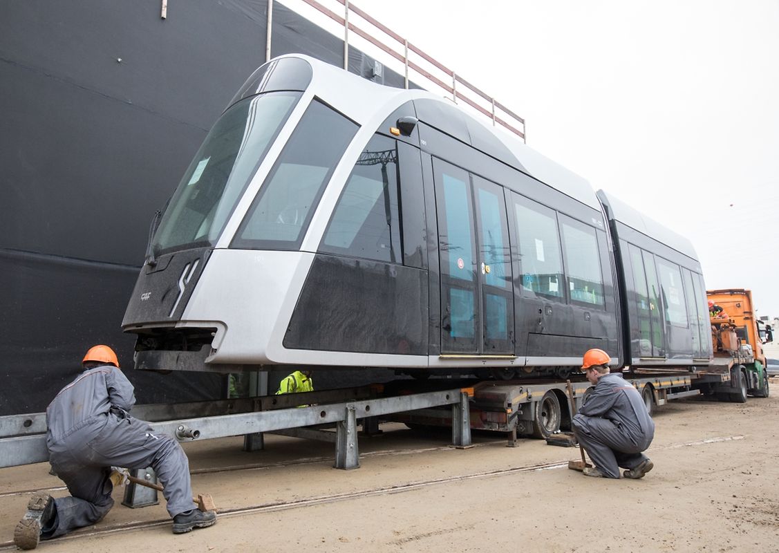 Für den Transport wurde das Gefährt in zwei Komponenten geteilt.