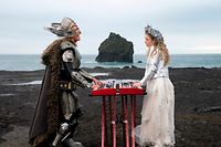 EUROVISION SONG CONTEST: The Story of Fire Saga - Will Ferrell as Lars Erickssong, Rachel McAdams as Sigrit Ericksdottir. Credit Elizabeth Viggiano/NETFLIX © 2020