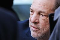 NEW YORK, NEW YORK - FEBRUARY 24: Harvey Weinstein enters a Manhattan court house as a jury continues with deliberations in his trial on February 24, 2020 in New York City. On Friday the judge asked the jury to keep deliberating after they announced that they are deadlocked on the charges of predatory sexual assault. Weinstein, a movie producer whose alleged sexual misconduct helped spark the #MeToo movement, pleaded not-guilty on five counts of rape and sexual assault against two unnamed women and faces a possible life sentence in prison.   Spencer Platt/Getty Images/AFP
== FOR NEWSPAPERS, INTERNET, TELCOS & TELEVISION USE ONLY ==