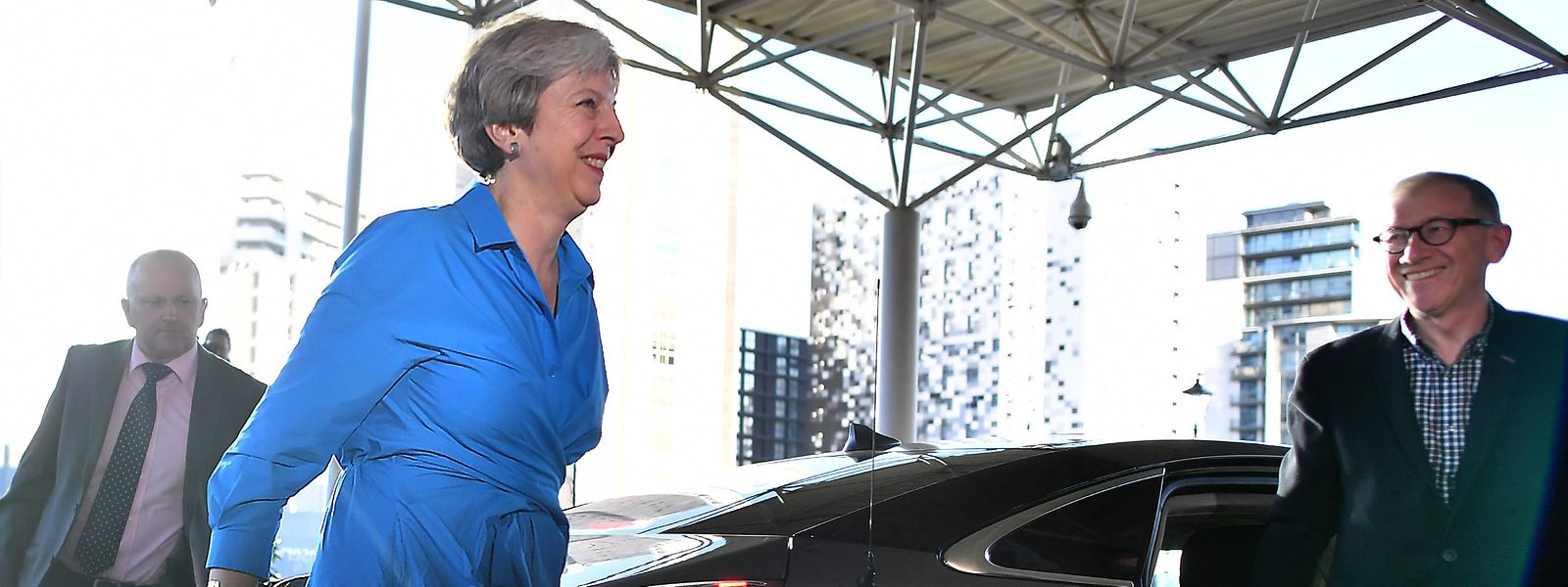 Theresa May, Premierministerin von Großbritannien, trifft im International Convention Centre anlässlich des Parteitags der britischen Konservativen ein.