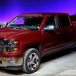 FILE PHOTO - General Motors displays its 2014 Chevrolet Silverado full-size pickup truck after unveiling it and the 2014 GMC Sierra full-size pickup in Pontiac, Michigan, U.S. on December 13, 2012.    REUTERS/Rebecca Cook/File Photo