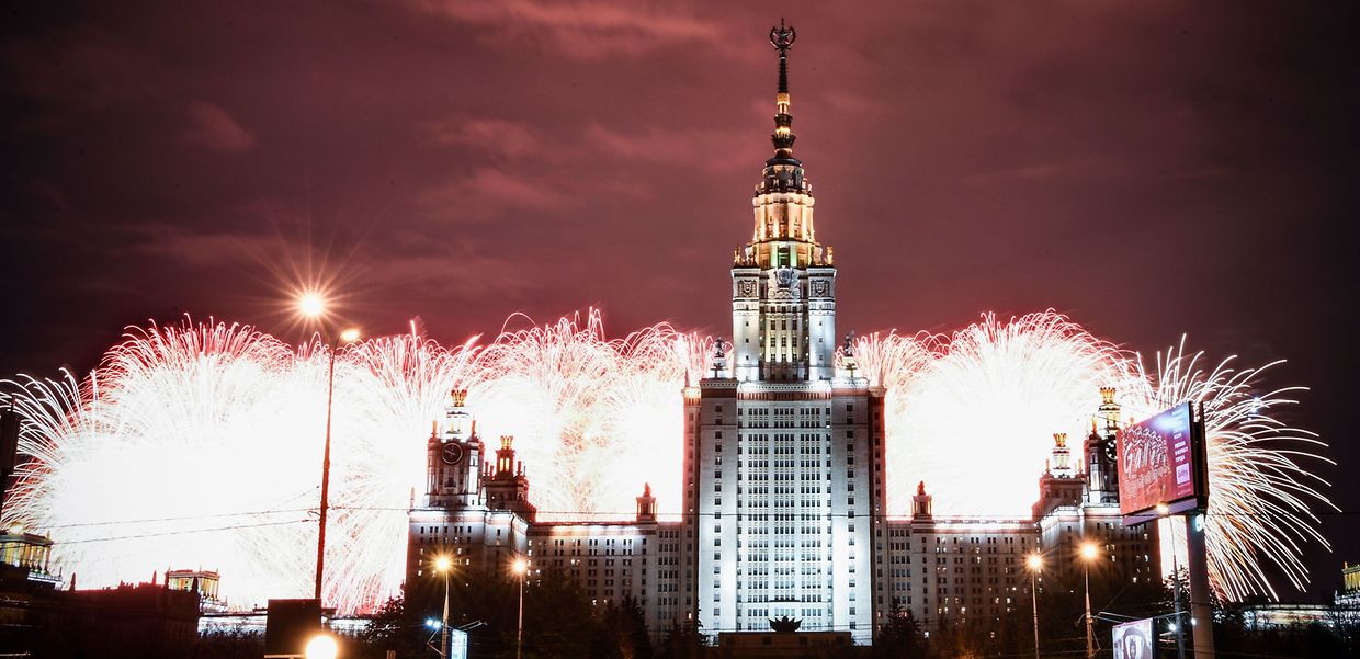 Am Abend des 9. Mai gab es in Moskau ein großes Feuerwerk.