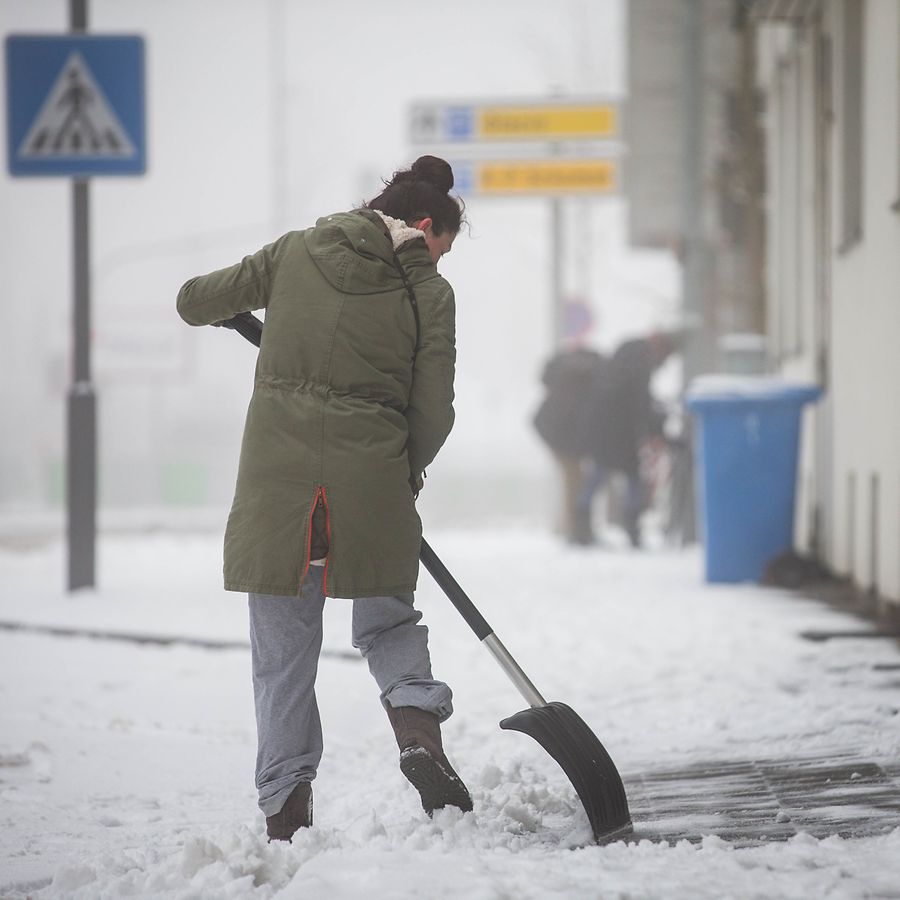 Wintereinbruch in der Hauptstadt. 