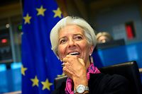 Christine Lagarde, President-designate of the European Central Bank (ECB), speaks prior to attending a European Parliament's Committee on Economic Affairs at the EU Parliament in Brussels on September 4, 2019. (Photo by JOHN THYS / AFP)