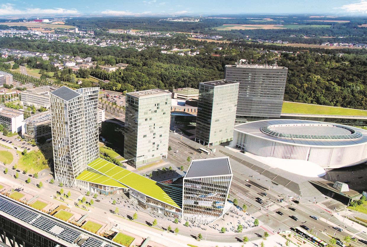 Le nouveau projet architectural reposera sur un socle de 6.500 m² de commerces accueillant un parvis d’environ 1.950 m².