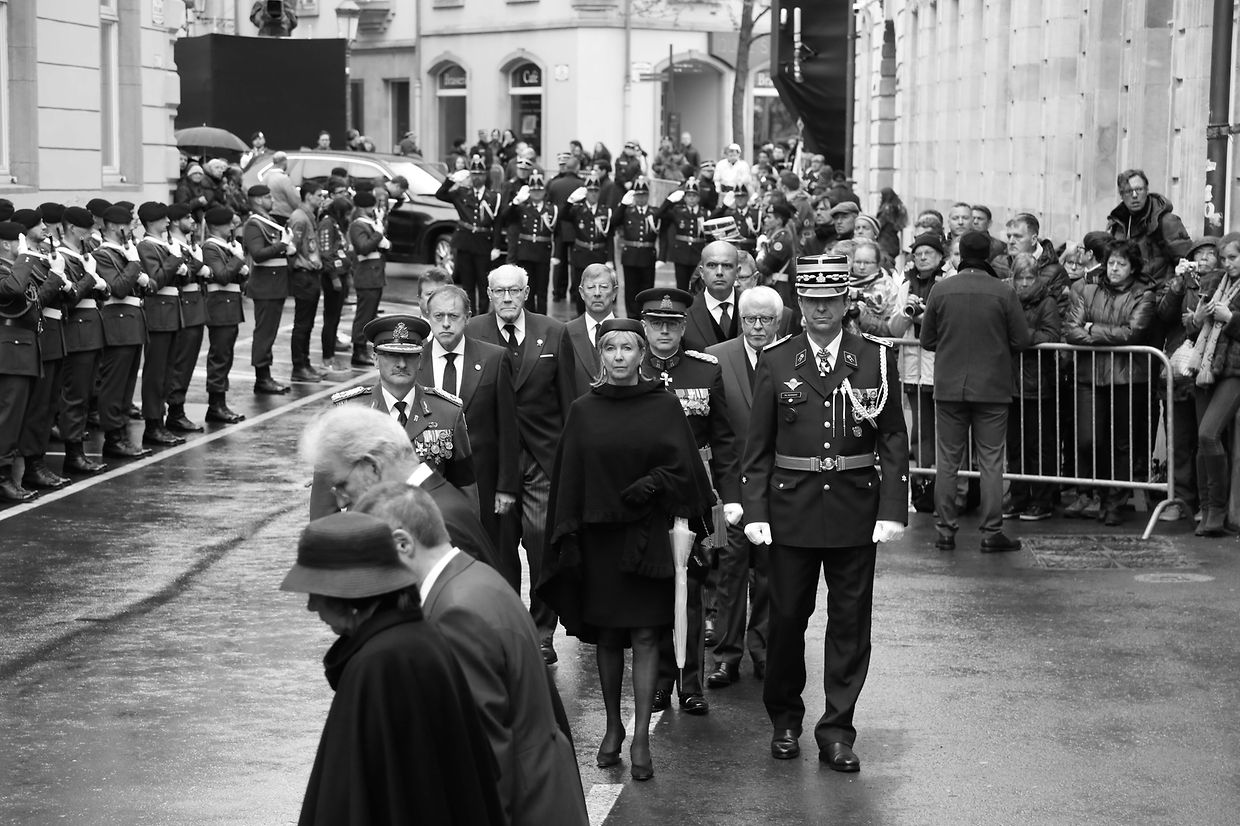 Lokales, Online, Kathedrale, Staatsbegräbnis Großherzog Jean, funérailles Grand-Duc Jean, Eingang Kathedrale,