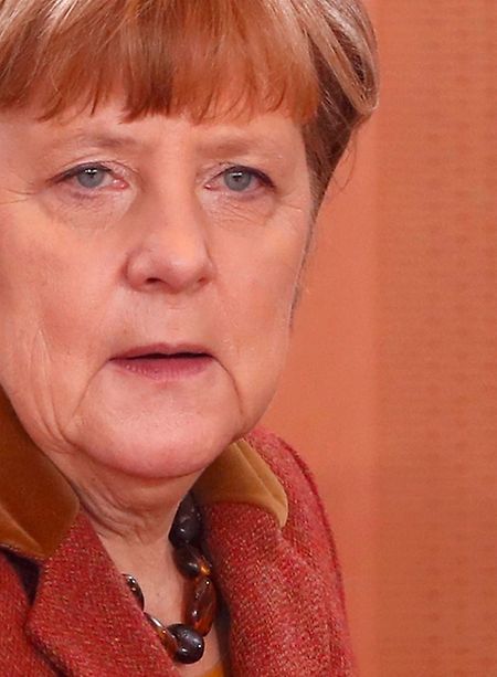 Ob Angela Merkel sich auch über die Umfragewerte freut, darf bezweifelt werden.