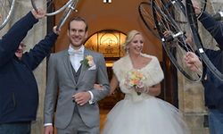 Jempy Drucker heiratete seine langjährige Freundin Lynn.