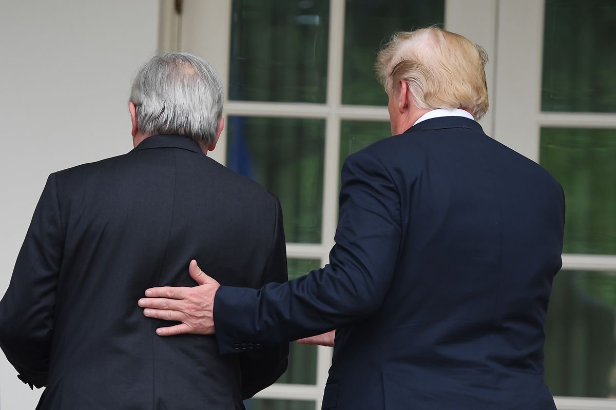 Donald Trump und Jean-Claude Juncker bei ihrem Treffen im Weißen Haus im Juli 2018. 