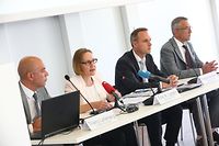 WI.CdP. CNPD Publication du rapport d' activité 2018.Thierry Lallemang,Tiny A. Larsen, Christophe Buschmann,Marc Lemmer.Foto: Gerry Huberty