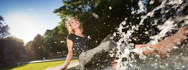 Zeit für Abkühlung: Heute werden bis zu 35 Grad erreicht.