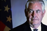 (FILES) In this file photo taken on March 12, 2018 US Secretary of State Rex Tillerson holds a press conference with Nigeria's foreign minister in Abuja.
US President Donald Trump on March 13, 2018 announced the departure of his top diplomat Rex Tillerson, to be succeeded by the current CIA chief Mike Pompeo."Mike Pompeo, Director of the CIA, will become our new Secretary of State. He will do a fantastic job!" Trump tweeted."Thank you to Rex Tillerson for his service!" he added. The US president announced the appointment of Gina Haspel to head the Central Intelligence Agency -- the first woman tapped for the post. / AFP PHOTO / JONATHAN ERNST