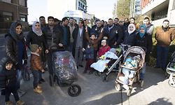 Manifestation des demandeurs de protection internationale iraqiens / Foto: Steve EASTWOOD