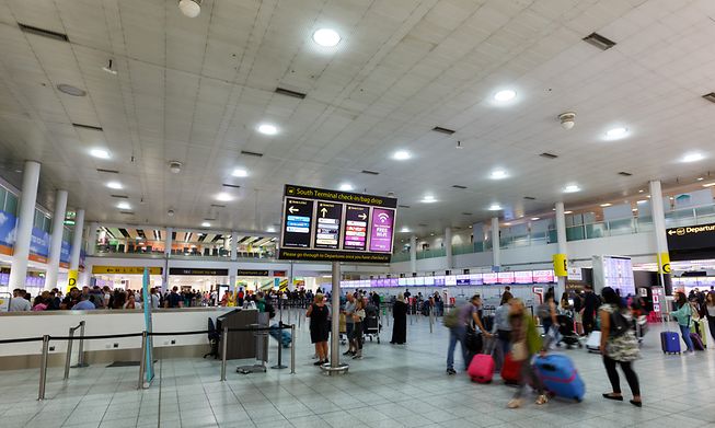 The south terminal at London's Gatwick airport