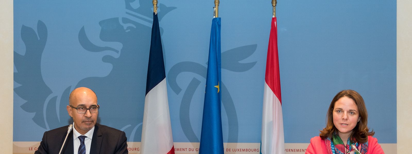 Harlem Désir, secrétaire d'État aux Affaires européennes, et Corinne Cahen, ministre de la Grande Région.