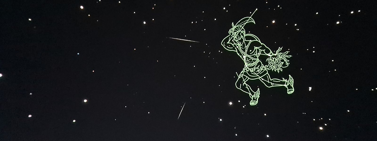 Au planétarium du Science Center, la constellation de Persée est visible toute la journée. 