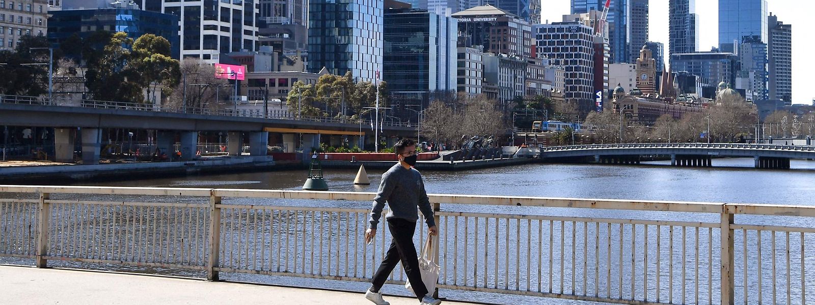 Leere Straßen in Melbourne: In der Millionenstadt läuft derzeit der bereits sechste Lockdown.