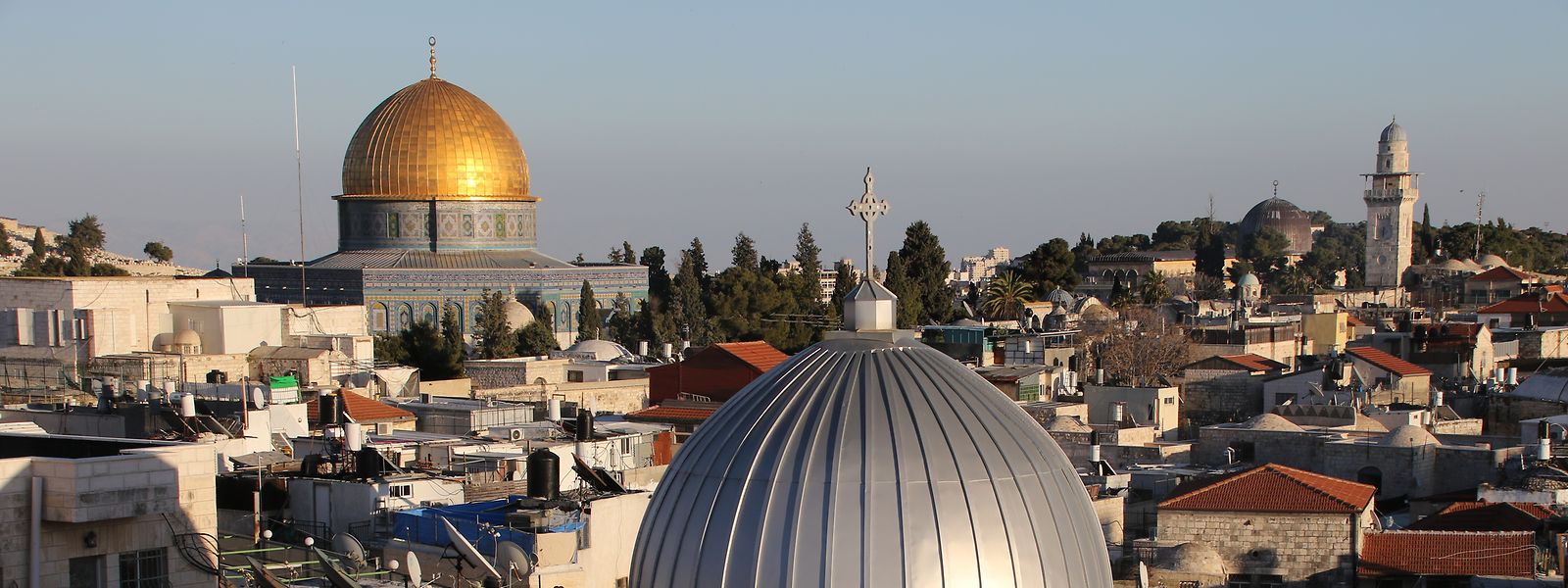 Der Felsendom dominiert das Stadtbild von Jerusalem.
