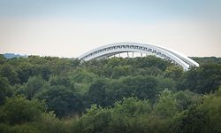 13.09.2022 Blick auf die Autobahnbrücke A3 ( vor Fertigstellung ) , Luxemburg , Foto: Marc Wilwert / Luxemburger Wort