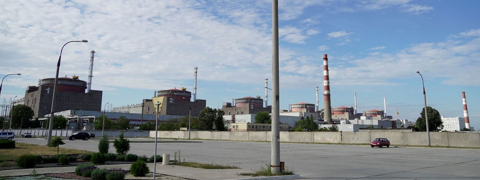 A central nuclear de Zaporijia, em Enerhodar, no sul da Ucrânia.