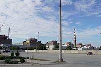 A central nuclear de Zaporijia, em Enerhodar, no sul da Ucrânia.