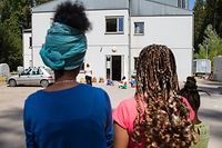 Flüchtlinge,Flüchtlingsheim,Foyer pour refugiés,ici:Marienthal.Foto:Gerry Huberty