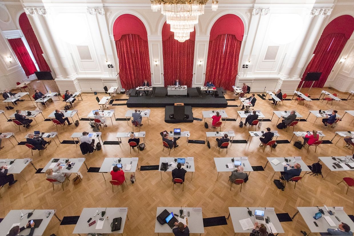Luxembourg's parliament during the pandemic Photo: Lex Kleren