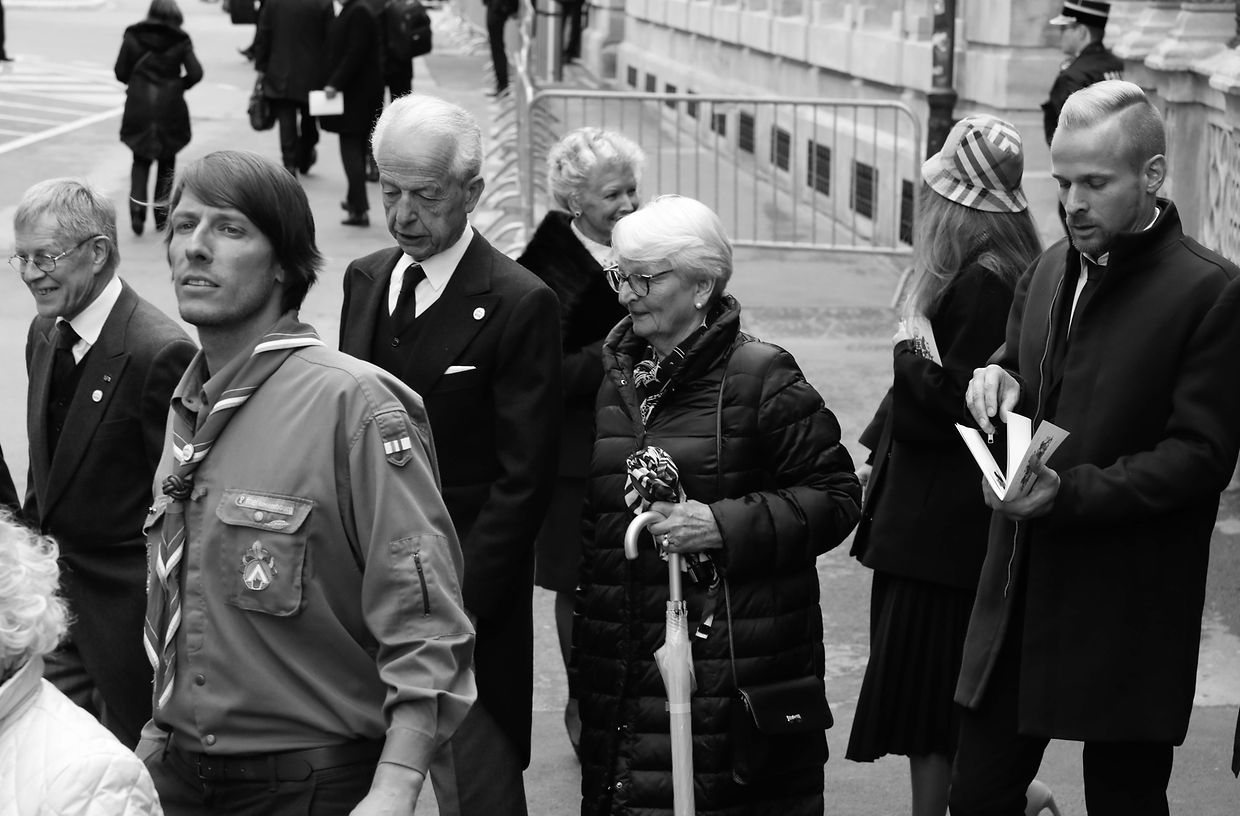 Lokales, Online, Kathedrale, Staatsbegräbnis Großherzog Jean, funérailles Grand-Duc Jean, Eingang Kathedrale,