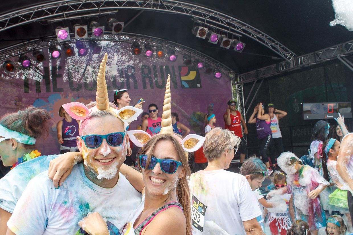 Color Run unicorn edition. Happiest 5k on the planet! Echternach 2017