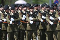 Nationalfeiertag 2019. Prises d'Armes, Militärparade, Boulevard JF Kennedy, Militär, Armee, Foto: Guy Wolff/Luxemburger Wort