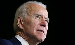 LOS ANGELES, CALIFORNIA - MARCH 03: Democratic presidential candidate former Vice President Joe Biden speaks at a Super Tuesday campaign event at Baldwin Hills Recreation Center on March 3, 2020 in Los Angeles, California. Biden is hoping his make-or-break victory in the South Carolina primary has influenced Super Tuesday voters to lean toward him.   Mario Tama/Getty Images/AFP
== FOR NEWSPAPERS, INTERNET, TELCOS & TELEVISION USE ONLY ==