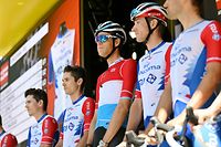 BRIVES-CHARENSAC, FRANCE - JUNE 06: Kevin Geniets of Luxembourg and Team Groupama - FDJ during the team presentation prior to the 74th Criterium du Dauphine 2022 - Stage 2 a 169,8km stage from Saint-Péray to Brives-Charensac / #WorldTour / #Dauphiné / on June 06, 2022 in Brives-Charensac, France. (Photo by Dario Belingheri/Getty Images)
