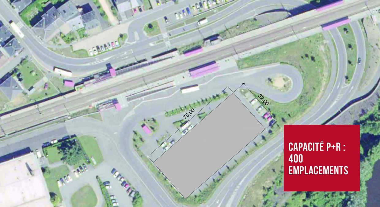 15 millions d'euros seront consacrés à l'aménagement et au P+R de 400 places de la gare de Bascharage-Sanem.