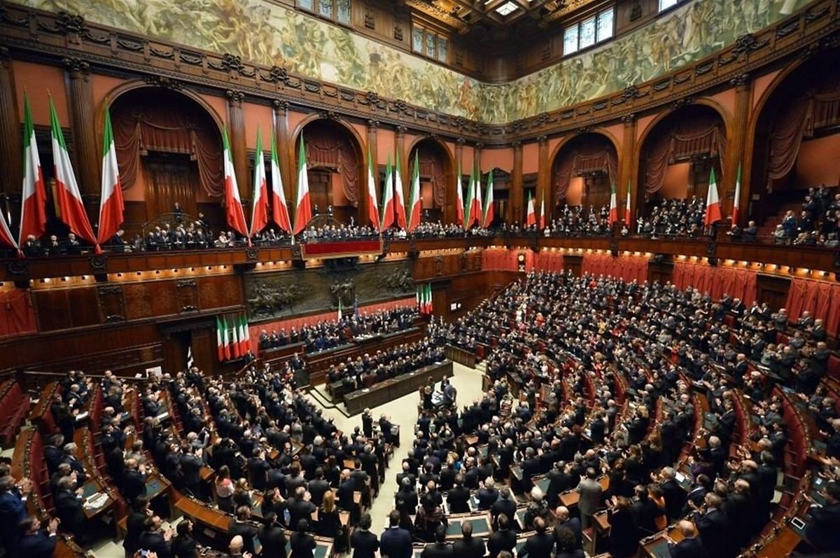 Inside the Italian parliament Photo: AFP