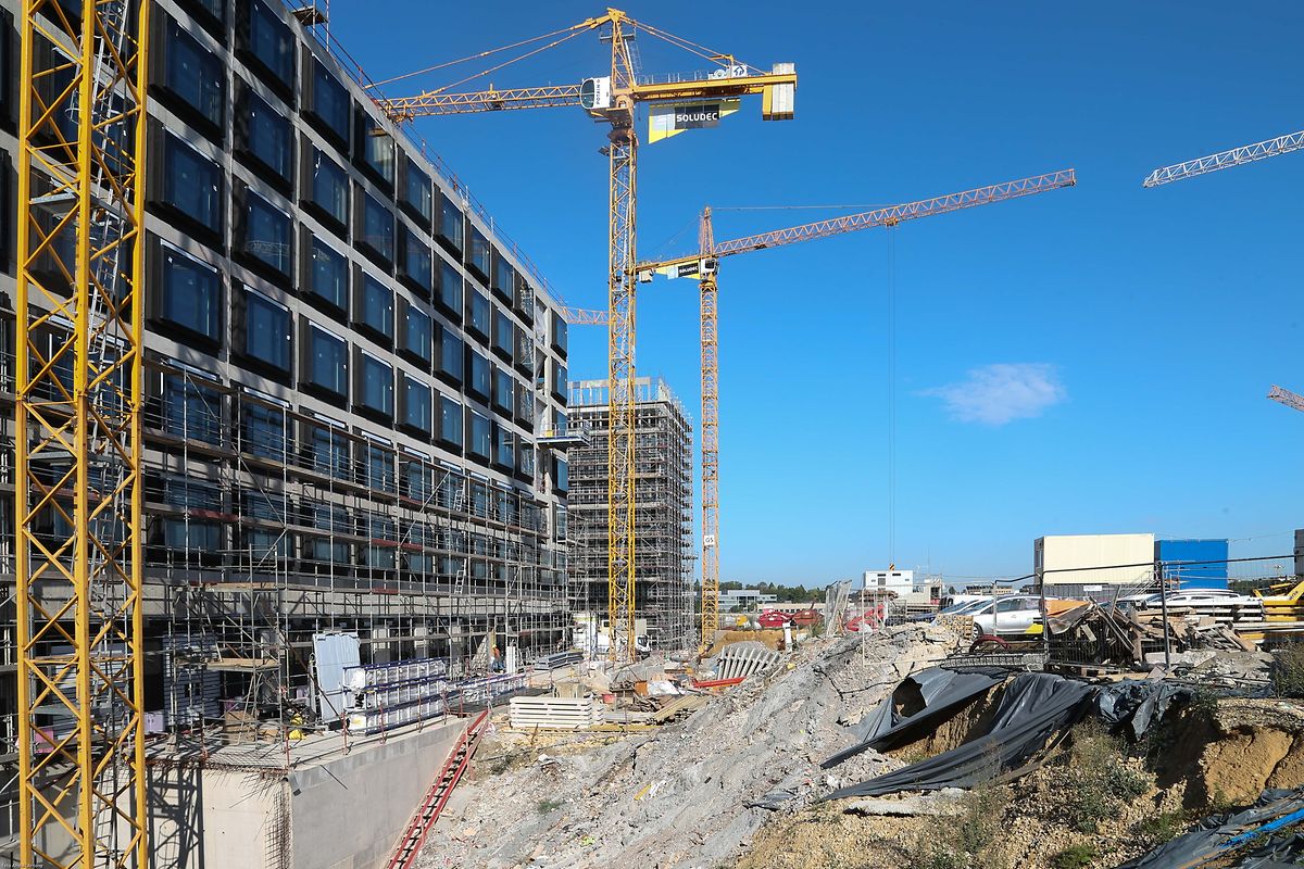 23.8.2017 Luxembourg, Gasperich,  chantier Gasperich ban, Bauarbeiten photo Anouk Antony