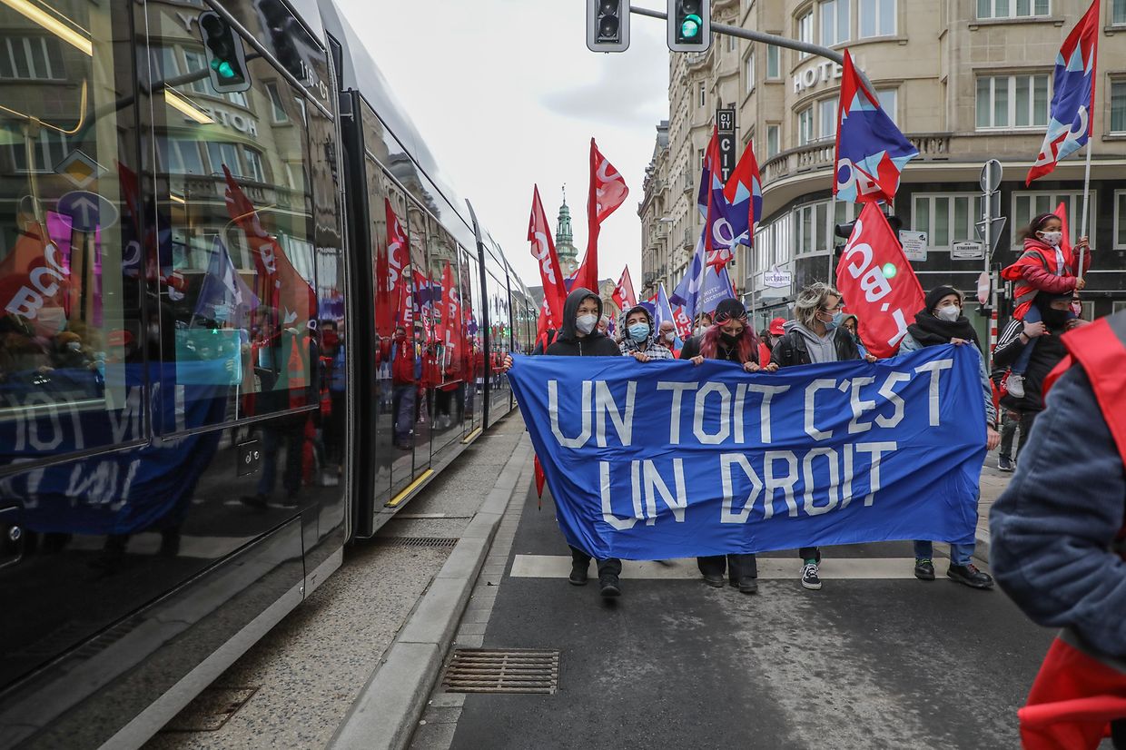 Am Samstag wurde in Luxemburg für das Recht auf Wohnen demonstriert.