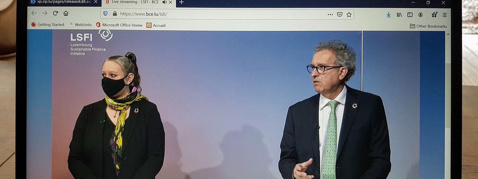 Umweltministerin Carole Dieschbourg und Finanzminister Pierre Gramegna: Das Ziel sei, aus Luxemburg eine internationale Drehscheibe für nachhaltiges Finanzwesen zu machen.