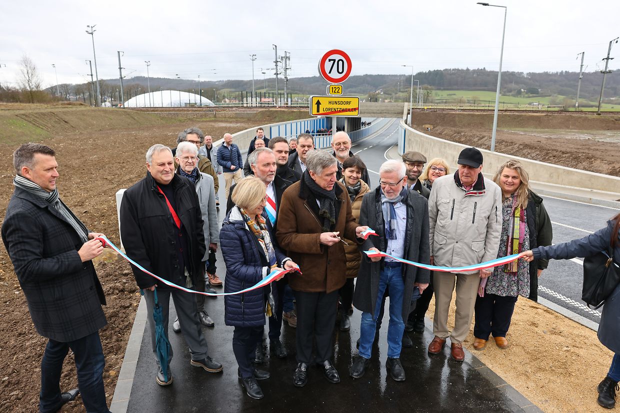 La liaison Lorentzweiler-Hunsdorf inaugurée par le ministre de la Mobilité François Bausch le 9 mars.