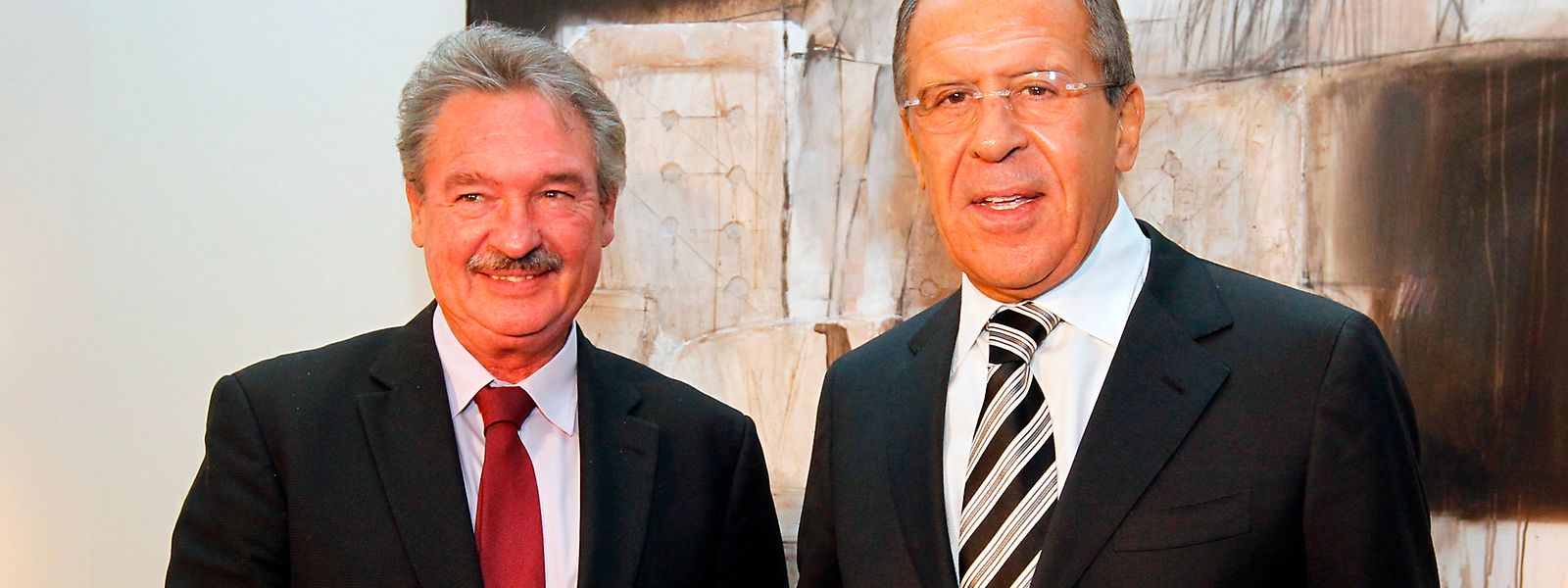Une des nombreuses rencontres entre Sergeï Lavrov (à droite) et Jean Asselborn, en 2012 à Luxembourg. 