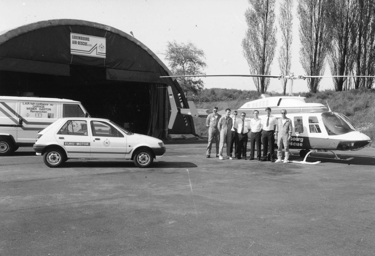 At its inception in 1989, Luxembourg Air Rescue had only a few people and limited resources at its disposal.  He was only allowed to travel by ambulance from one hospital to another.