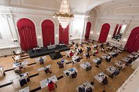 Politik, Ankündigungen von Bettel bezüglich Corona, Covid-19, Chambre, Cercle cité, Foto: Lex Kleren/ Luxemburger Wort