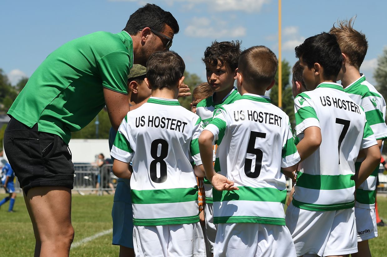 Journée Nationale du Football 2019. - L'équipe de l'US Hostert face à la Jeunesse Esch.