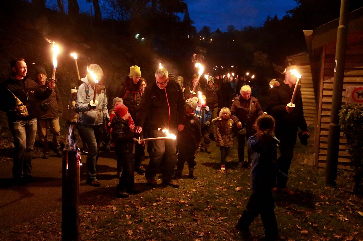 27.10.2018 Luxembourg,  Munshausen, bei der Robbesscheier, Trauliicht, Grusel, Geister Hintergrund der Geschichte, Geisterumzug,  photo Anouk Antony