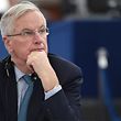 European Union's chief Brexit negotiator Michel Barnier reacts during a debate on the Britain�s withdrawal from the EU during a plenary session at the European Parliament on January 16, 2018 in Strasbourg, eastern France. (Photo by FREDERICK FLORIN / AFP)