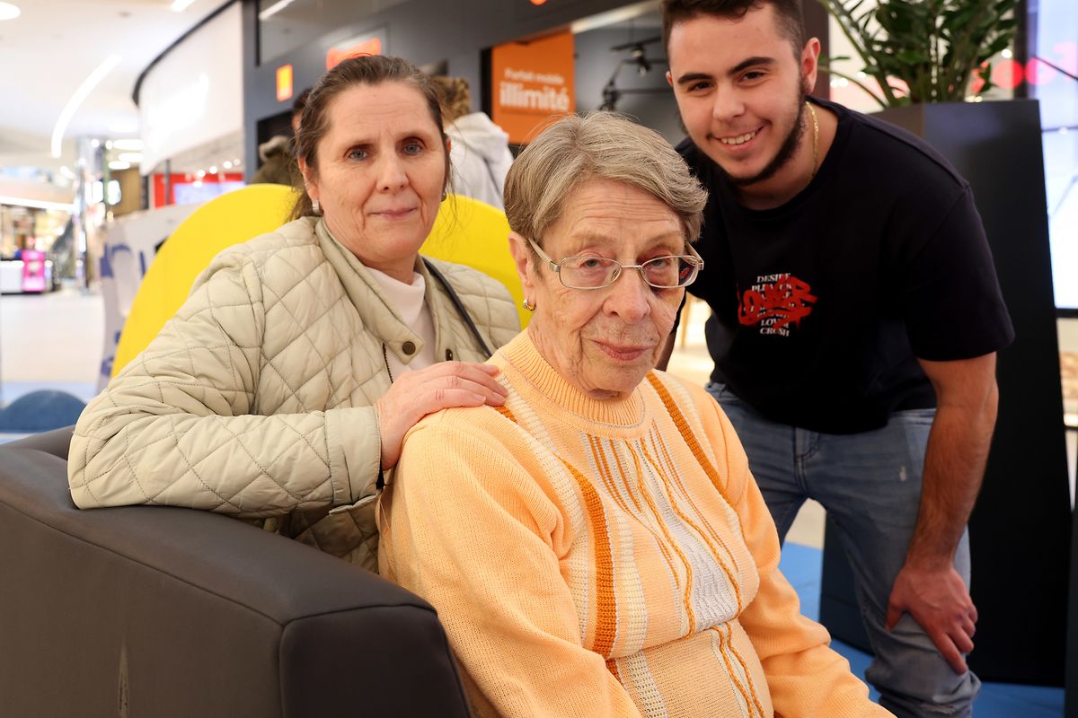 This winter, it is cooler in the home where mother Nadja (left) and son live, but not in grandmother Marie's apartment (centre).