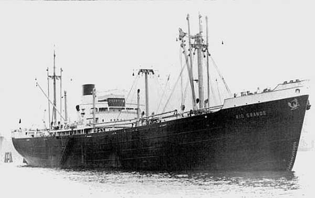 Die "Rio Grande" war ein deutscher "Blockadebrecher". Sie sank 1944.