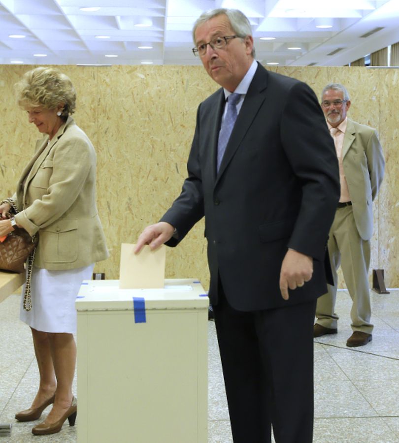  Jean-Claude Juncker im Wahlbüro.