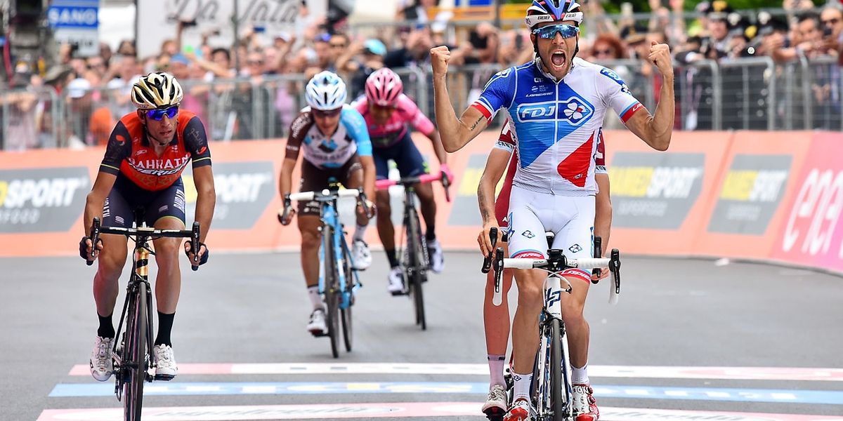 Thibaut Pinot a décroché son premier succès sur le Giro. 