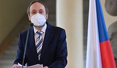 21.04.2021, Tschechien, Prag: Jakub Kulhanek, neu ernannter Außenminister von Tschechien, spricht nach seiner Amtseinführung bei einer Pressekonferenz in der Landeshauptstadt. Foto: Kamaryt Michal/CTK/dpa +++ dpa-Bildfunk +++